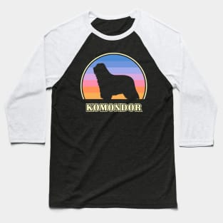 Komondor Vintage Sunset Dog Baseball T-Shirt